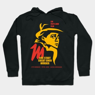 Noir Elegance: M - A City Searches for a Murderer - Peter Lorre Tribute Design Hoodie